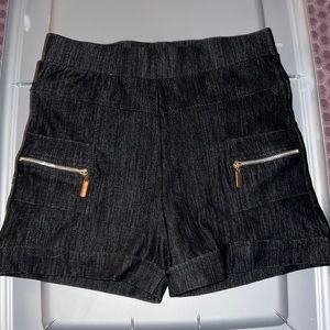High waisted black shorts
